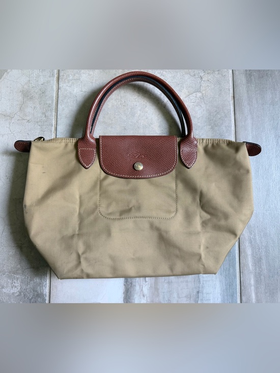 Longchamp Handbags - LONGCHAMP Le Pliage S Handbag Olive Short Handle Tote